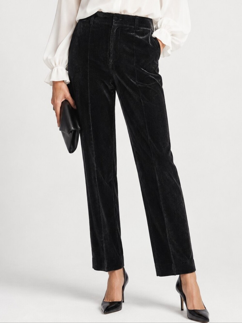Ann Taylor Black Velvet Pants